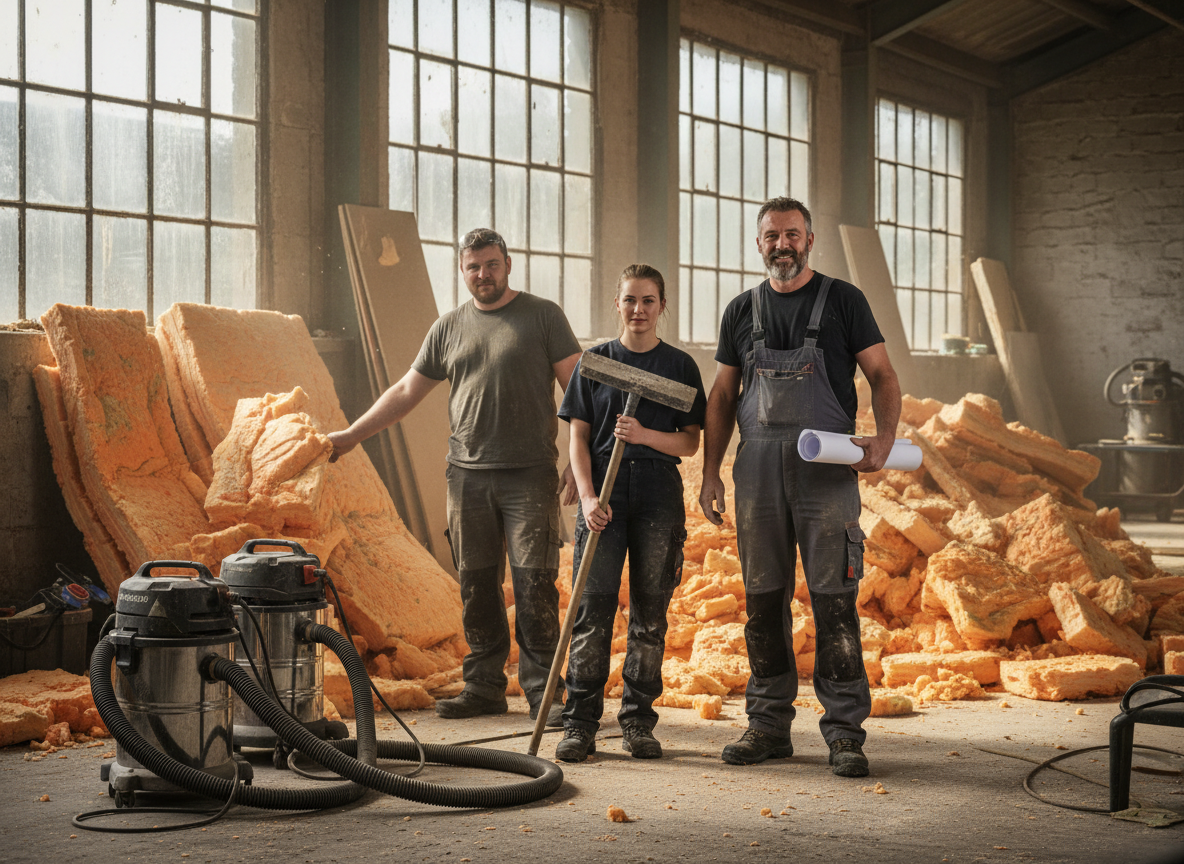 The Spray Foam Removal Barnstaple team at work in Barnstaple
