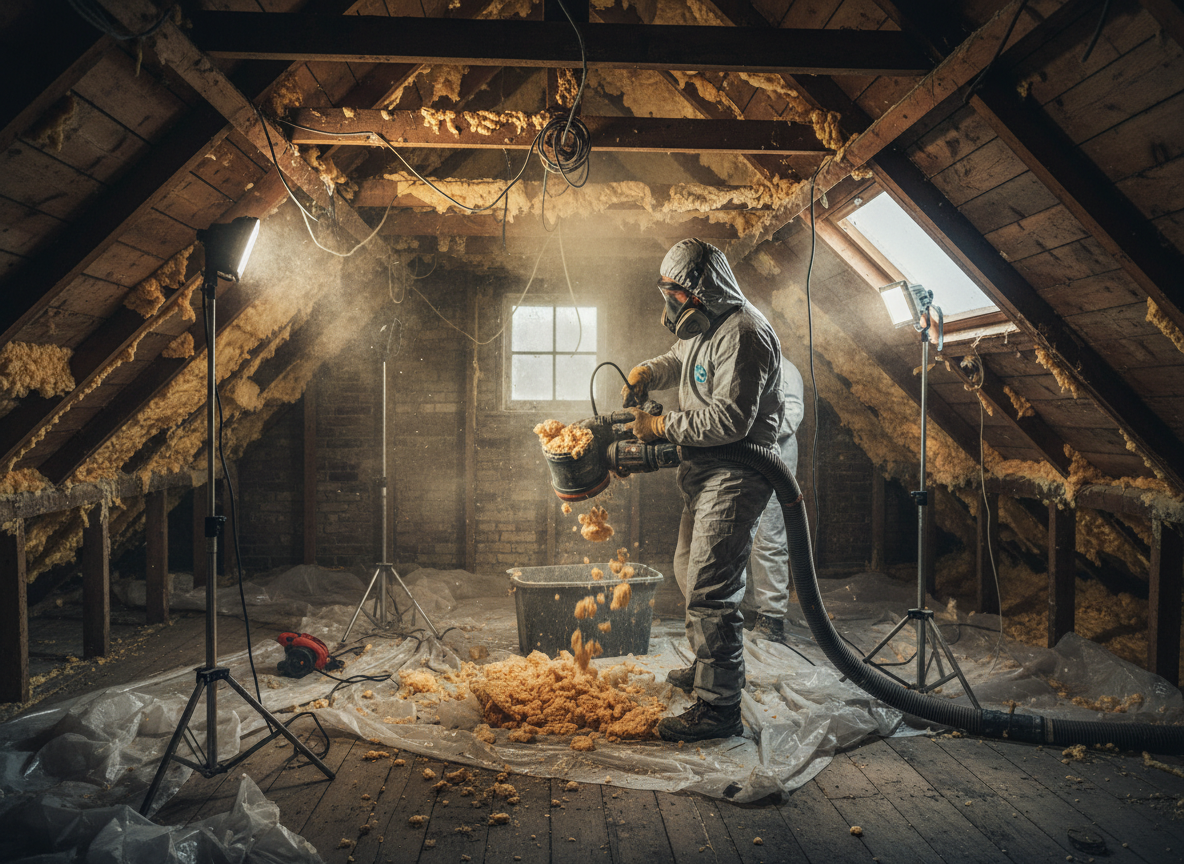 Attic Spray Foam Removal in Barnstaple, Devon