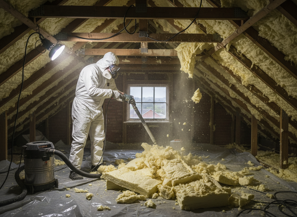 Closed Cell Spray Foam Removal in Barnstaple, Devon