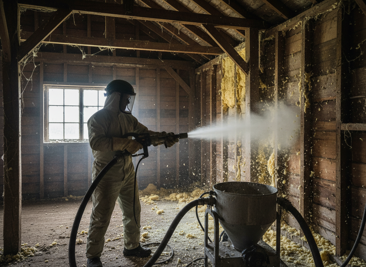 Dry Ice Blasting Spray Foam Removal in Barnstaple, Devon