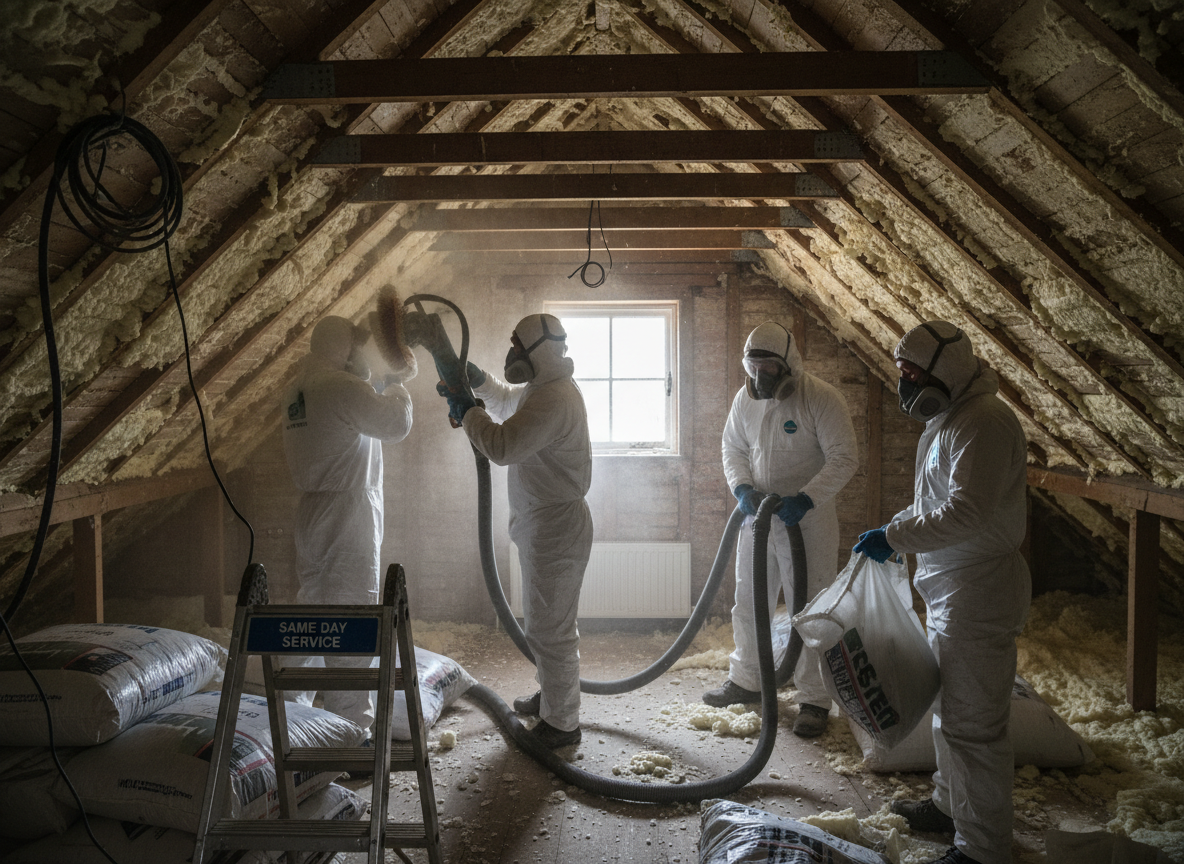 Same Day Spray Foam Removal in Barnstaple, Devon